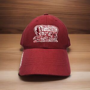 Oklahoma Sooners Covered Wagon Hat Adjustable Strapback Cap Boomer Schooner